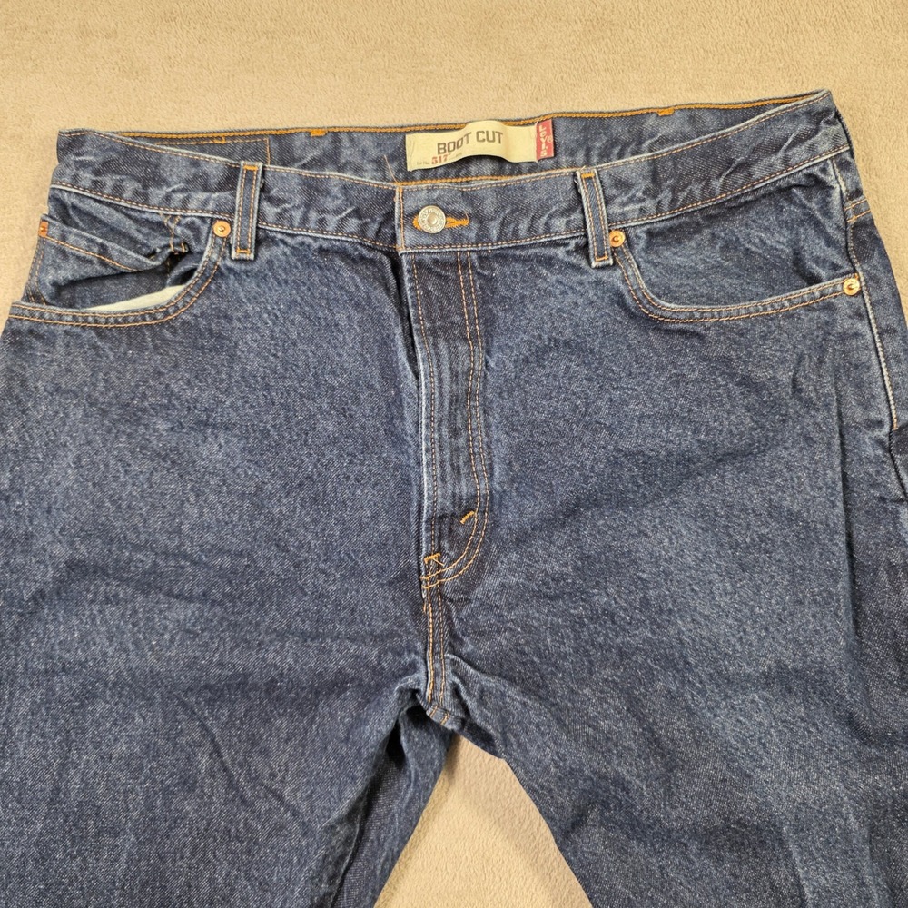 Levis 517 Mens Bootcut Jeans Dark Wash Denim Blue W40 L32 517-0216